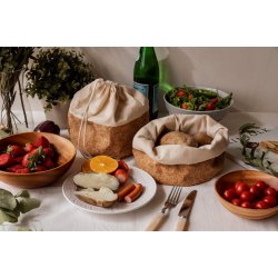 Frugt- og brdpose med kork, str. M