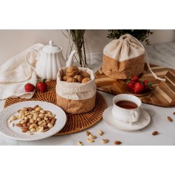 Frugt- og brdpose med kork, str XS