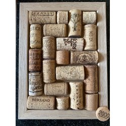 Retro egetrsramme med korkpropper