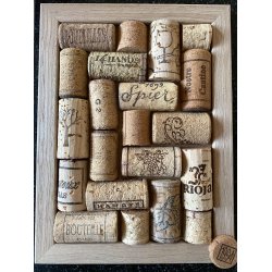 Retro egetrsramme med korkpropper