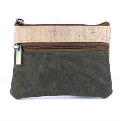 Mntpung i kork, natur og mrkegrn med brune lynlse 