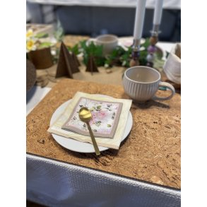 Dkkeserviet i kork, naturmnster, aflang