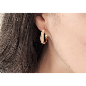 reringe / creoler med kork og i forgyldt rustfrit stl