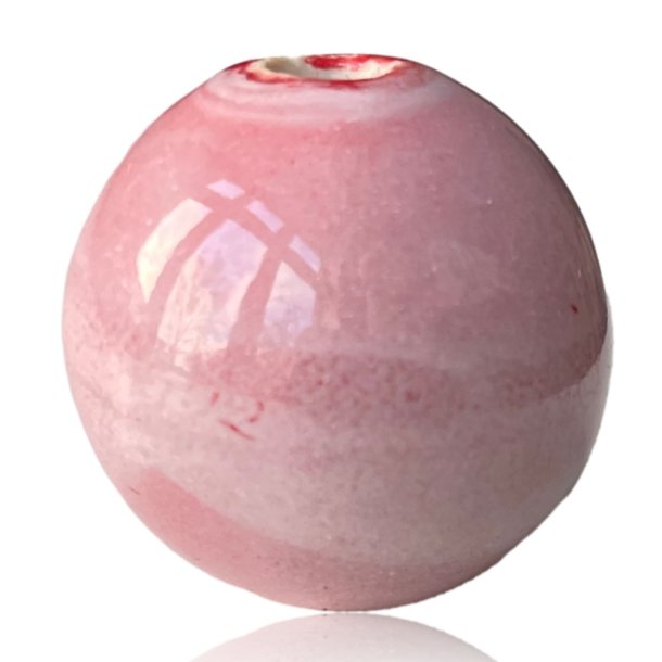 MyCandle tilbeh�r - kugle i pink-hvid, 3 cm
