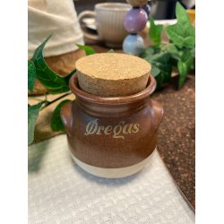 Retro krukke "regas" med korklg