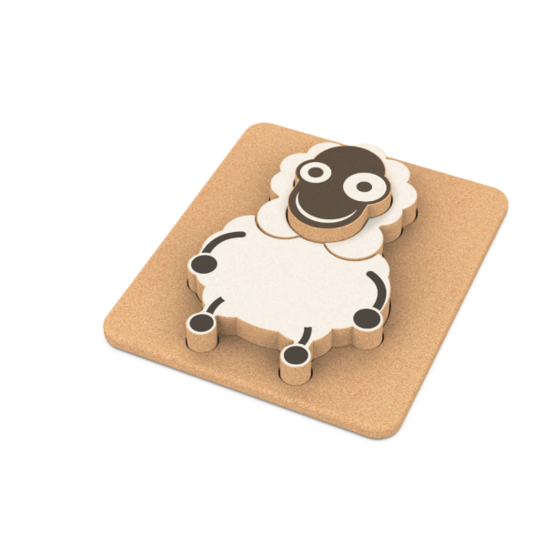 Puslespil med fr i kork