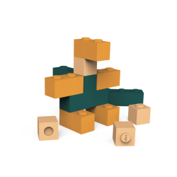 Byggeklodser i kork, 12 stk.