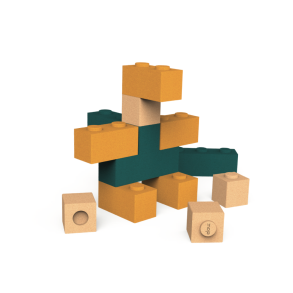 Byggeklodser i kork, 12 stk.