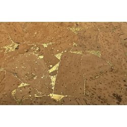 Smykkeskrin i kork med guldnister, rund