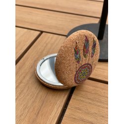 Spejl i kork med drmmefanger-mnster, version 2