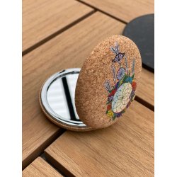 Spejl i kork med drmmefanger-mnster, version 3