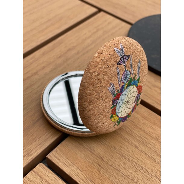 Spejl i kork med drmmefanger-mnster, version 3