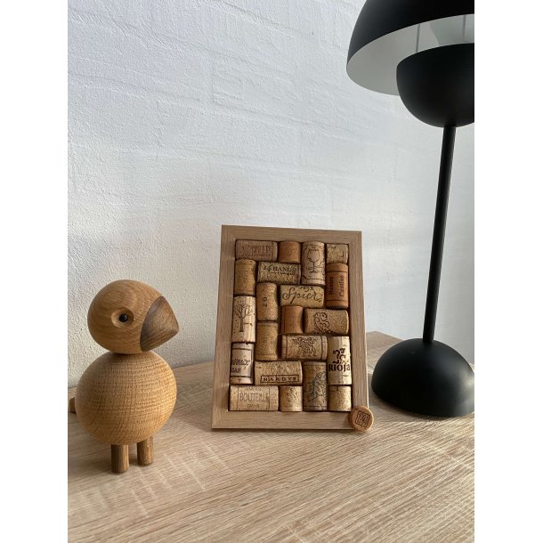 Retro egetrsramme med korkpropper