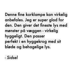 Bordlampe i kork, lille