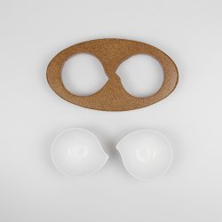 Serveringsfad i kork med to skle