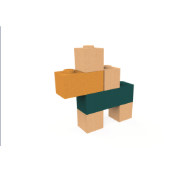 Byggeklodser i kork, 6 stk.