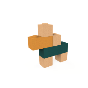 Byggeklodser i kork, 6 stk.