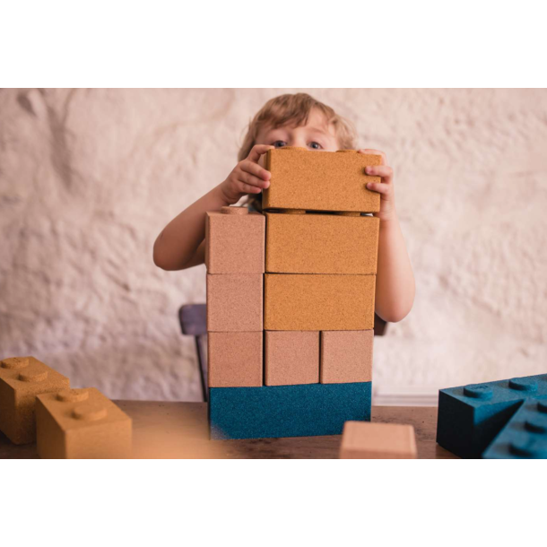 Byggeklodser i kork, 6 stk.