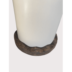 Blyantholder i hvid keramik med bund af brndt kork