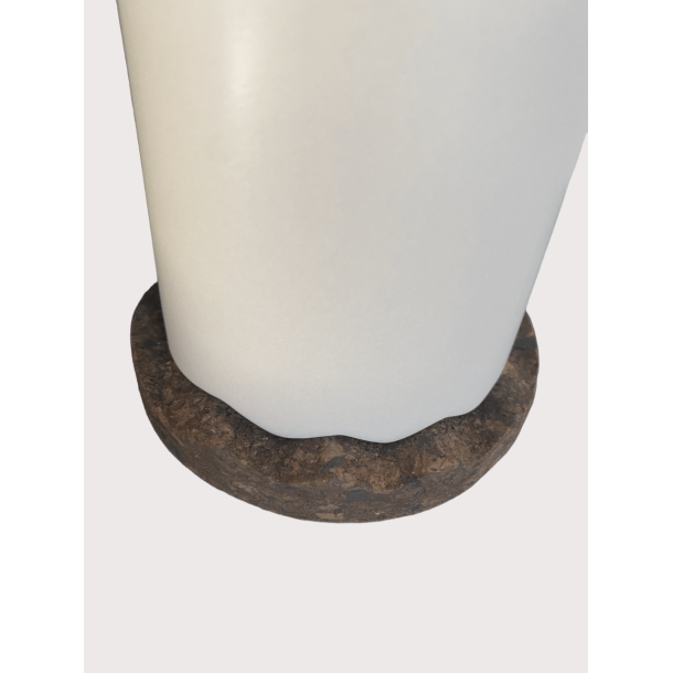 Blyantholder i hvid keramik med bund af brndt kork