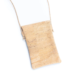 Mobiltaske i kork med blomsterm�nster