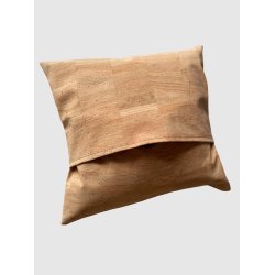 Eiki pude i korkl�der, natur og sorte nuancer med 5 striber