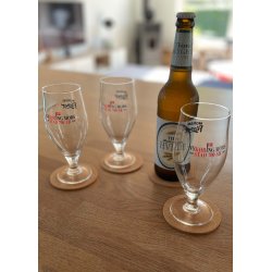 Glasbrikker i kork, runde, 4 stk.