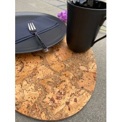 Dkkeserviet i natur kork, oval