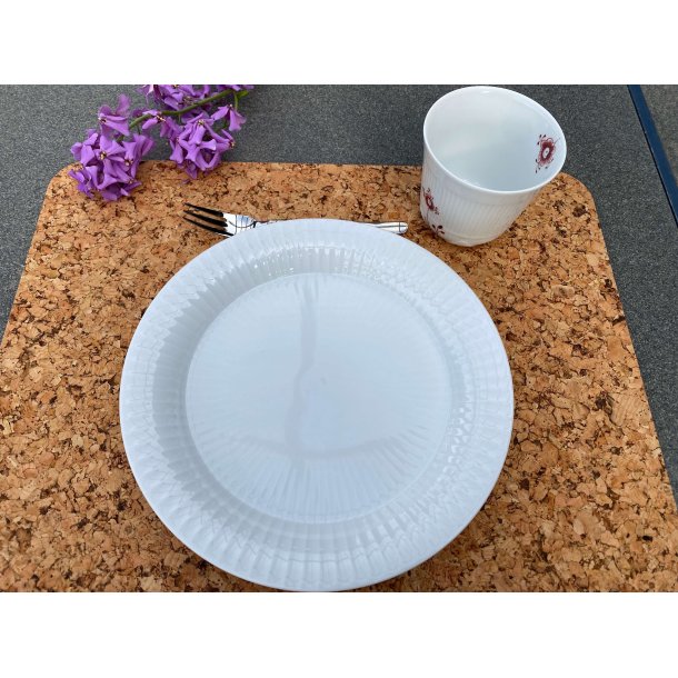 Dkkeserviet i natur kork, aflang