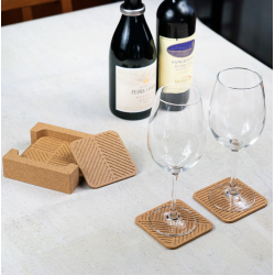 Glasbrikker i kork med opbevaring