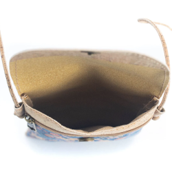 Mobiltaske i kork med blomsterm�nster