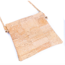 Taske i kork med hvidt mnster