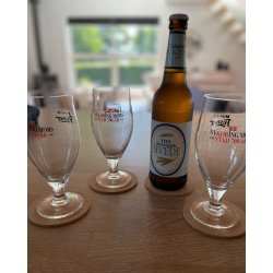 Glasbrikker i kork, runde, 4 stk.