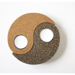 Yin Yang lysdekoration i kork