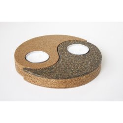 Yin Yang lysdekoration i kork