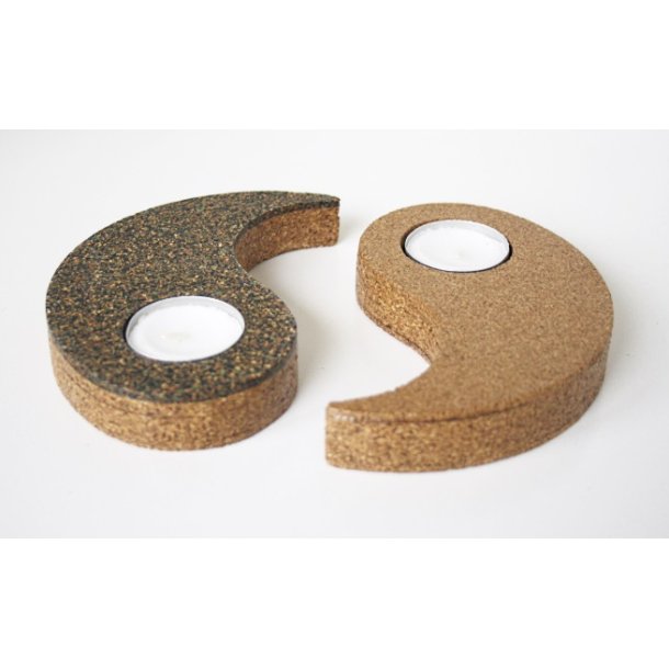 Yin Yang lysdekoration i kork