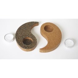 Yin Yang lysdekoration i kork