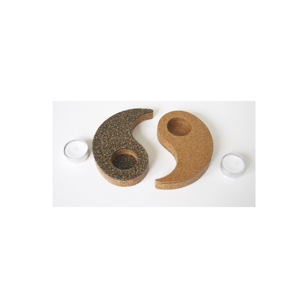 Yin Yang lysdekoration i kork