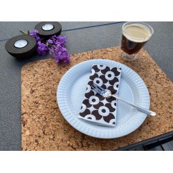 Dkkeserviet i natur kork, aflang