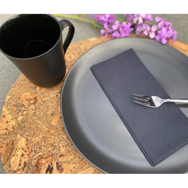 Dkkeserviet i natur kork, oval